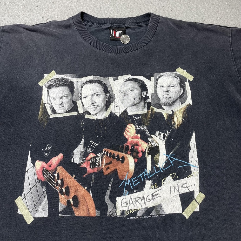 Vintage Metallica Garage Inc Shirt Mens X Large Black Double Sided Band Tee 1998 - Picture 2 of 11